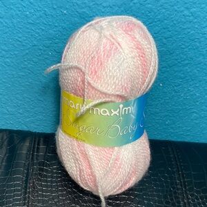 1 NWT Mary Maxim Sugar Baby Stripes Color: Marshmallow Swirl 620264 103g